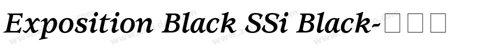 Exposition Black SSi Black字体转换